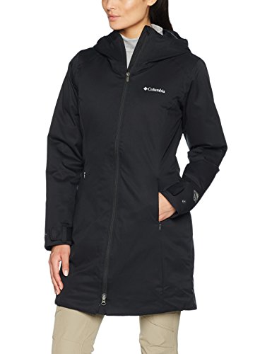 Columbia Autumn Rise Mid Jacket Chaqueta Impermeable, Mujer, Negro (Black), XS