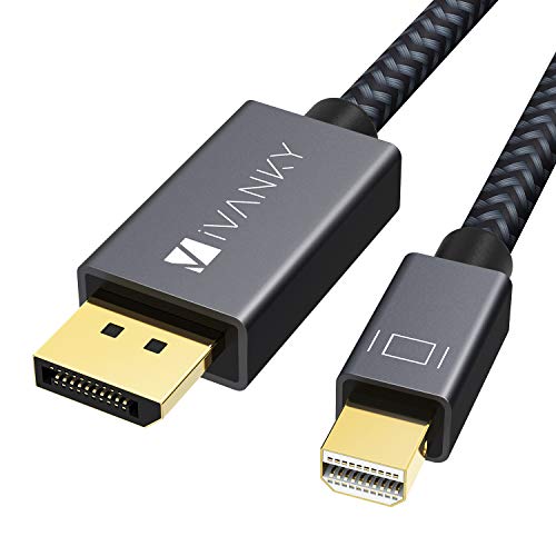 IVANKY Cable Mini DisplayPort a DisplayPort, Nylon 1M Cable Mini DP to DP 4K@60Hz, Compatible con MacBook Pro (2010-2015), MacBook Air (2010-2015), iMac (2009-2015), Surface Pro, ThinkPad