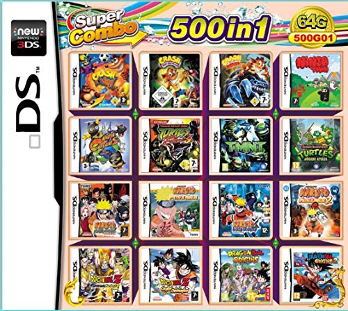 KUAILE 500 en 1 Tarjeta de Consola de Video Juego Cartucho para Nintendo NDS NDSL NDSI 2DS 3DS