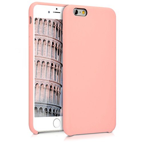 kwmobile Funda compatible con Apple iPhone 6 Plus / 6S Plus - Carcasa de TPU para móvil - Cover trasero en oro rosa