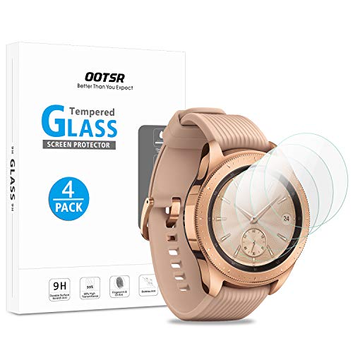 OOTSR (4 Piezas) Protector de Pantalla para Samsung Galaxy Watch 42mm / Gear S2 Classic Cristal Templado para Samsung Watch 42mm / Samsung Gear S2 [Alta definición]