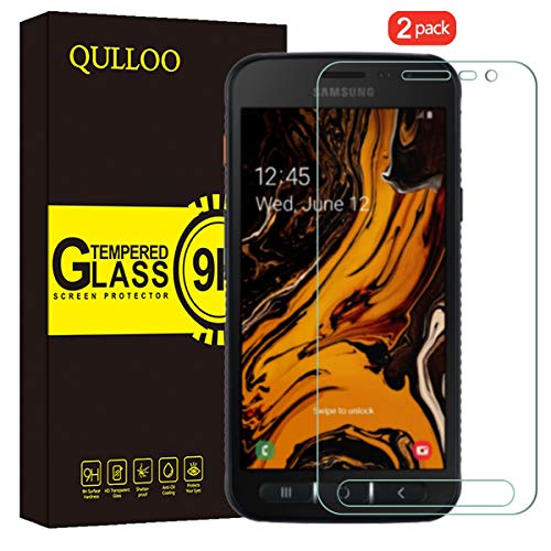 QULLOO Protector de Pantalla Samsung Galaxy Xcover 4S / 4, Cristal Templado [9H Dureza][Alta Definición][Fácil de Instalar] para Samsung Galaxy Xcover 4S / 4 (2 Piezas)