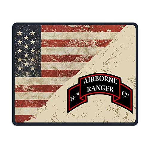 14 Airborne Ranger Battalion US Flag Alfombrilla para ratón Non-Slip Gaming Mouse Pad Mousepad for Working,Gaming and Other Entertainment