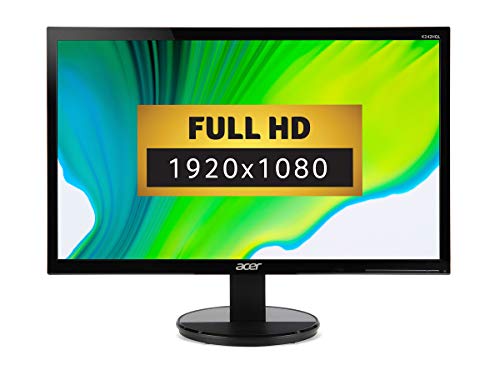 Acer K242HL - Monitor LED de 24" (1080p, 5ms, VGA, DVI, HDCP, fuente alimentación integrada, soporte VESA), negro