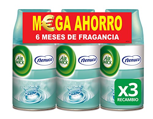 Air Wick Ambientador Freshmatic Recambio - Fragancia Nenuco - Paquete de 3 x 250 ml - Total: 750 ml