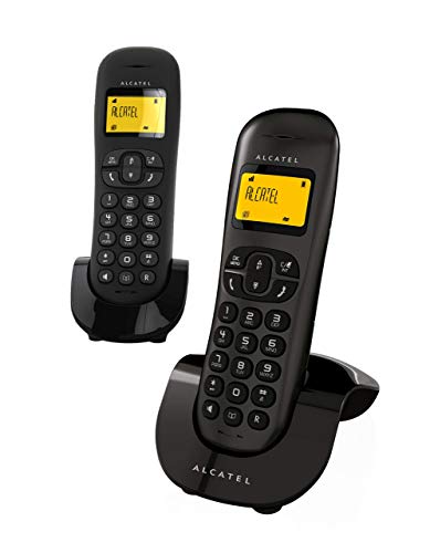 Alcatel C250 Duo - Teléfono Fijo inalámbrico, Color Negro