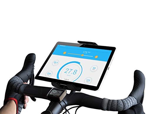 Antber Soporte Tablet Bici estatica Compatible con iPad Bicicleta Ejercicios Gym Spinning valido para Cualquier Manillar