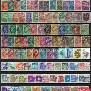Colección de sellos Francia obliterar Preos número de aplicaciones 50 nuevos diferentes