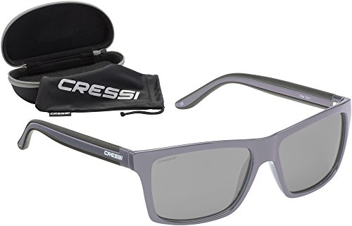 Cressi Rio Sunglasses Gafas de Sol Deportivo Polarizados, Unisex Adultos, Gris/Gris, Talla única