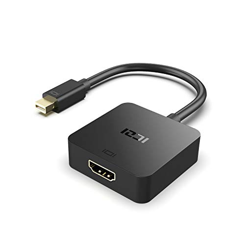 ICZI Adaptador Mini Displayport a HDMI 2.0 4K 60HZ Multipantalla, Conversor Activo Mini Displayport to HDMI con Conector Chapado en Oro/Núcleo de ferrita para PC Ordenador Air Surface