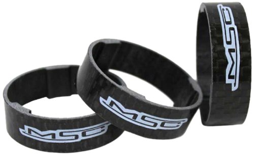 MSC Bikes MSC Tridente Carbon 10 mm (3 Uni) - Espaciadores dirección de Ciclismo, Color Carbono