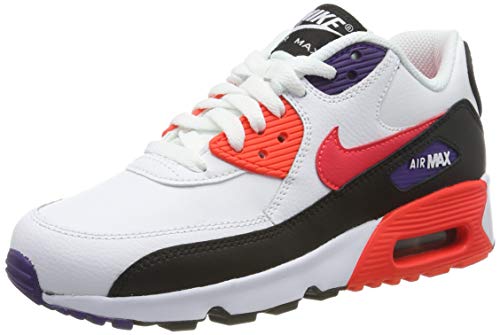 Nike Air MAX 90 LTR (GS), Zapatillas de Running para Niños, Blanco (White/BRT Crimson/Black/Court Purple 117), 40 EU