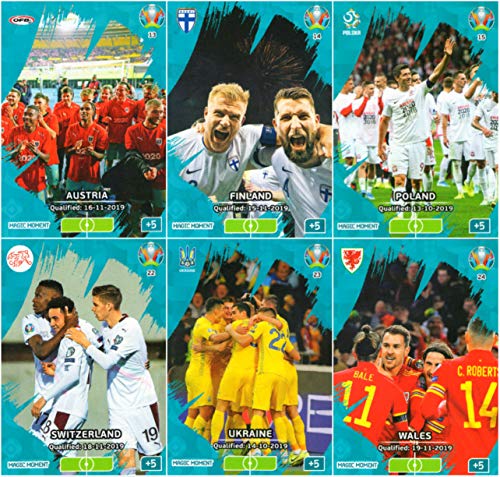 Panini Adrenalyn XL UEFA Euro 2020 Completo Conjunto De Seis (6) Magia Momentos Tarjetas