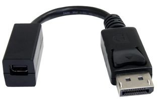 Startech.com DP2MDPMF6IN - Cable de 15 cm Adaptador DisplayPort Macho a Mini DisplayPort Hembra (DP a Mini DP) Color Negro
