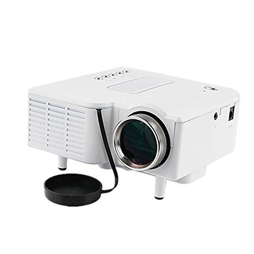 QLPP Proyector, Mini proyector portátil, con Pantalla de 80 Pulgadas, Compatible con Entrada VGA/AV/USB/SD, para Video/película/Juego, proyector de Video de Cine en casa