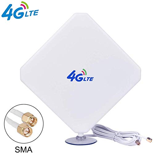 4G Antena SMA 35dBi Dual Mimo Antena de Amplificador de Señal de Alta Ganancia Antenna Exterior de Alto Rendimientode 4G 3G LTE para Enrutador Móvil para Huawei E398 /E3276 /E392