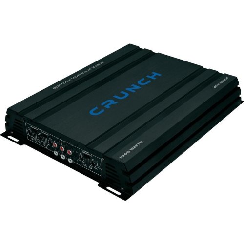 Crunch GPX1000.4 4.0 Coche Alámbrico Negro - Amplificador de Audio (4.0 Canales, A/B, 0,05%, 100 dB, 0-12 dB, 20000 Ω)