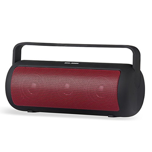 Elbe ALT-149-NR - Altavoz portátil (Bluetooth, 10 W, 4 Horas de reproducción) Color Negro y Rojo