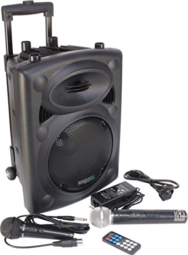 Ibiza Sound PORT8VHF-BT Sistema de sonido portátil y autónomo de 8"/20 cm, Bluetooth, Wireless, 400 W, Negro