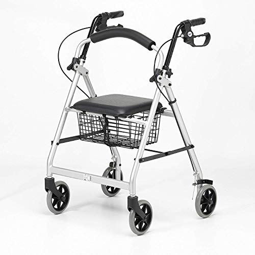 Patterson Medical - Andador ligero de aluminio con ruedas, color gris