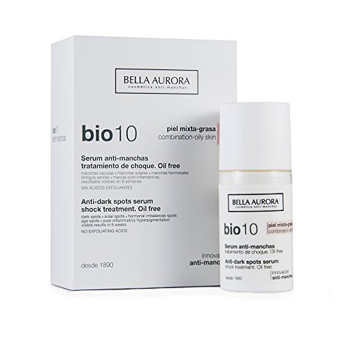 Bella Aurora Bio10 Serum Antimanchas Piel Mixta-Grasa| Tratamiento despigmentante Facial, 30 ml