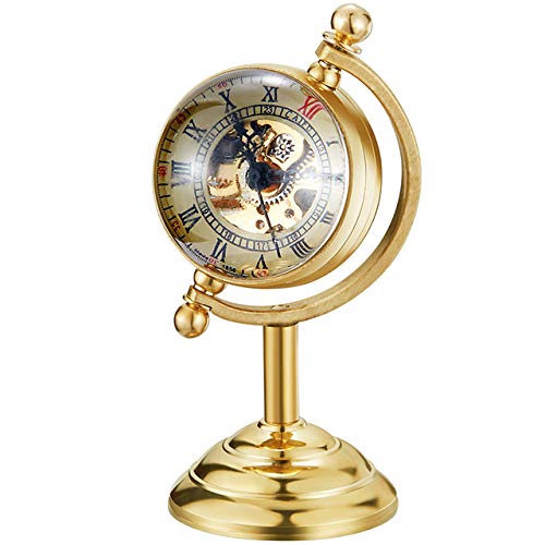 BOOSSONGKANG Reloj de Bolsillo Reloj de Bolsillo mecánico Esqueleto Antiguo Reloj de colección Transparente de Globo mecánico para homb