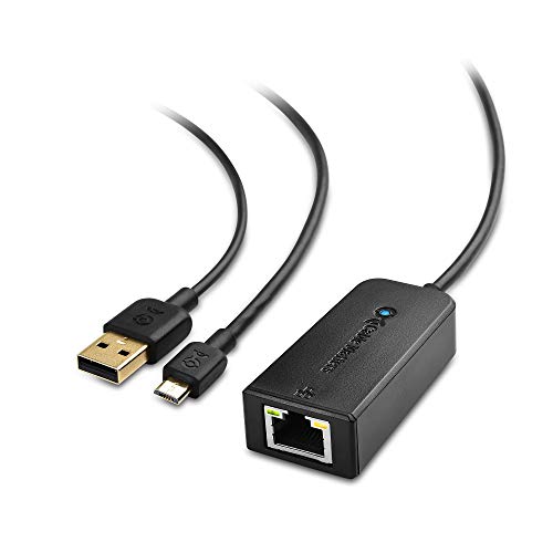 Cable Matters Adaptador Micro USB a Ethernet hasta 480Mbps para Streaming Sticks Incluyendo Chromecast, Google Home Mini, etc.