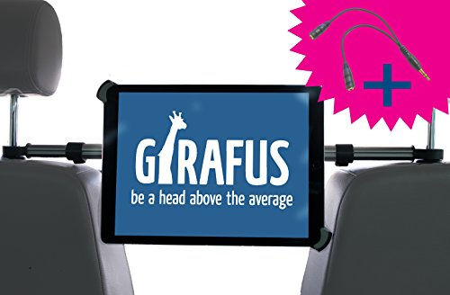 Girafus ®Relax H3 Universal SOPORTE ADJUSTABLE UNIVERSAL REPOSACABEZAS COCHE CABECERO PARA TABLET 9,5-14,5" Pulgadas Ipad PRO, Samsung Galaxy Tab, HTC, Asus Tablet PC