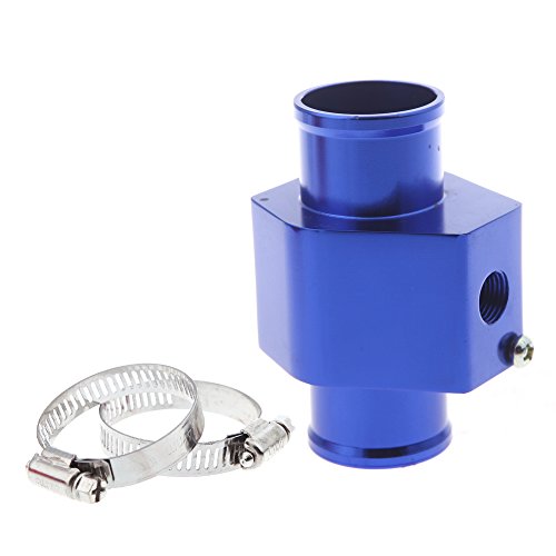 KKmoon Joint Pipe Adaptador de Sensor de Temperatura de Agua Medidor de Temperatura de Manguera Radiador 36mm Azul
