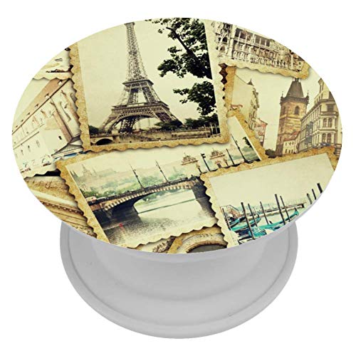 LORVIES - Soporte para sellos antiguos de la Torre Eiffel y soporte de mano para teléfono móvil, 1 unidad
