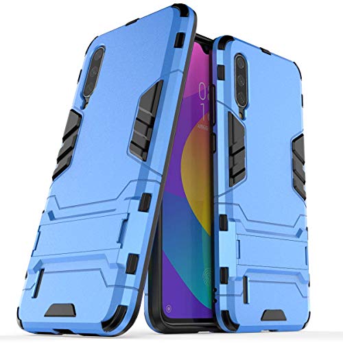 Max Power Digital Funda para Xiaomi Mi 9 Lite/Mi A3 Lite / CC9 (6.39") con Soporte - Carcasa Híbrida Antigolpes Resistente (Xiaomi Mi 9 Lite, Azul)
