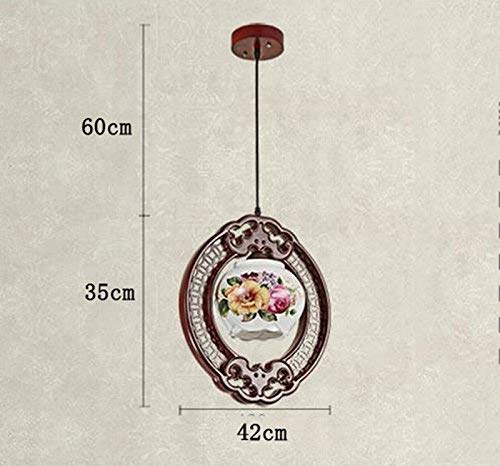 MJY el antiguo candelabro de cerámica Restaurante Restaurante Lámparas de salón para la decoración de estilo chino Iluminación retro de la ingeniería del hotel Sólo la decoración de la cabeza E27,# 1