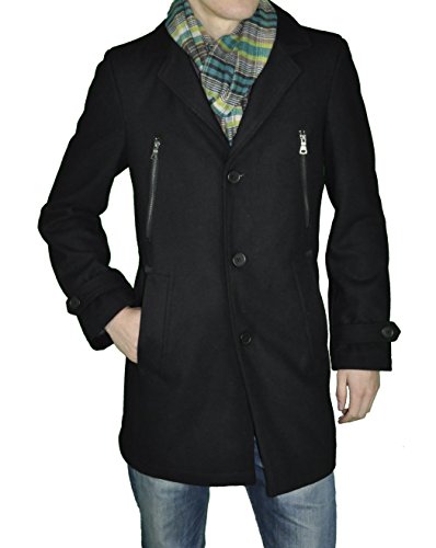 Moda Hombre abrigo de lana color negro, John Harris (Número de Referencia: 43262) negro 3 años