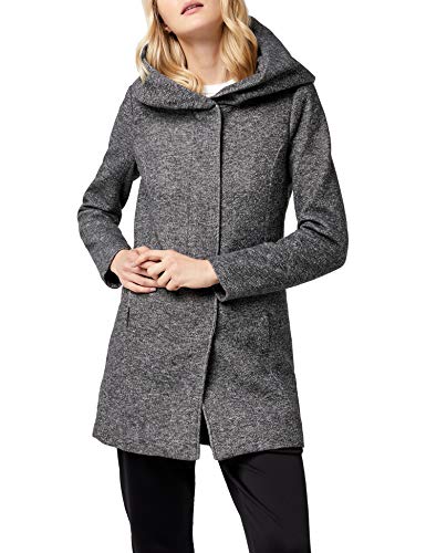 Only onlSEDONA Light Coat OTW Noos Abrigo, Gris (Dark Grey Melange), 40 (Talla del Fabricante: Large) para Mujer