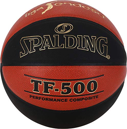Spalding ACB-L.Endesa Tf500 Sz. 7 (76-287Z) Balón de Baloncesto, Unisex Adulto, Naranja Oscuro/Negro