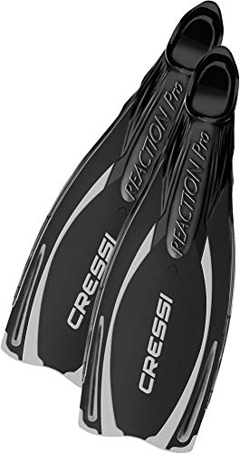 Cressi Reaction - Aletas de buceo de surf y natación, tamaño 44/45, color negro