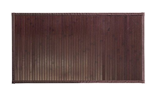 Solagua 8 Modelos 4 Medidas de Alfombra Bambu Antideslizante/Alfombra de Madera Salon, baño, Cocina y Multiusos (60 x 120 cm, Marrón Oscuro)