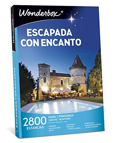 WONDERBOX Caja Regalo para Hombre -ESCAPADA con Encanto- 2.800 estancias para Dos Personas en Casas Rurales, masías y cortijos en España, Italia, Francia y Portugal