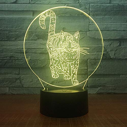 El Color Lindo de la ilusión electrónica Creativa de la luz de la Noche del Gato Puede Cambiar la lámpara de Mesa táctil Regalo de los niños decoración del Dormitorio del hogar