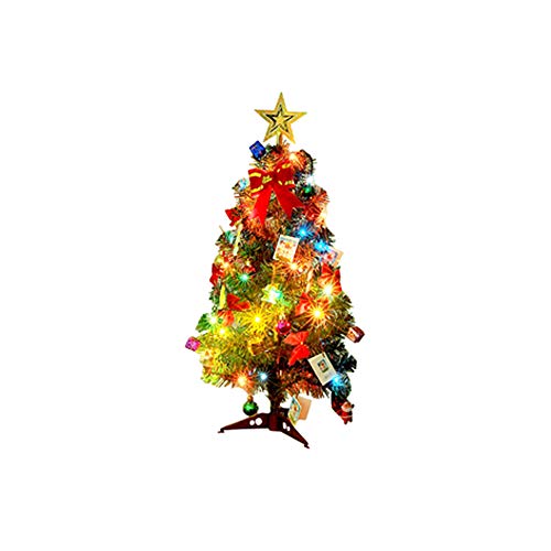 Moonvvin - Árbol de Navidad artificial de 18 pulgadas con soporte y adornos para decoración navideña 18inch/45cm Árbol de Navidad con luz
