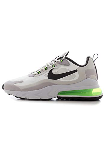 Nike Air MAX 270 React, Zapatillas de Gimnasio para Hombre, Bianco Summit White Electric Green Vapste Grey Silver Lilac Thunder Grey, 40.5 EU