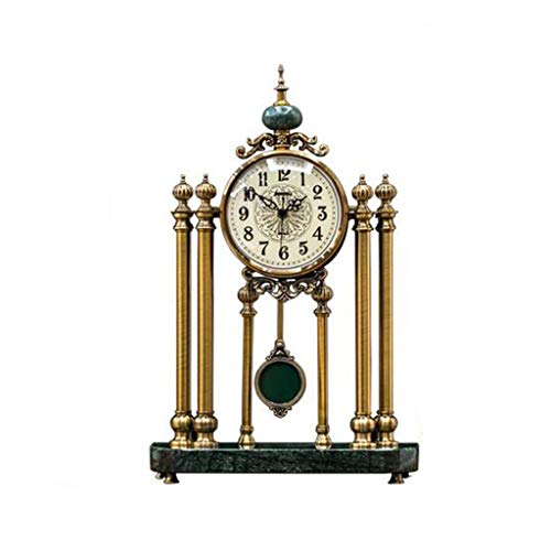 Reloj de Mesa Antiguo - Decoración de decoración - Sala de Estar Reloj de Mesa Mudo - Base de mármol