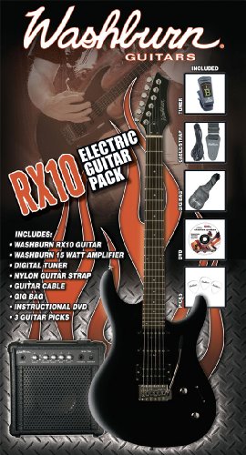 Washburn Rx-10 B Pack - Washburn Rx-10 B - Pack De Guitarra Electrica, 15 W