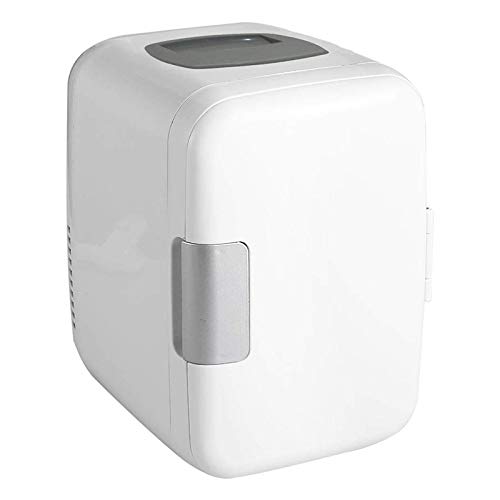 DANGSHUO Mini-Nevera con refrigerador y Estufa para Oficina o Dormitorio con Puerta Ajustable y extracción de estantes de Vidrio. Refrigerador Compacto de 4 litros.