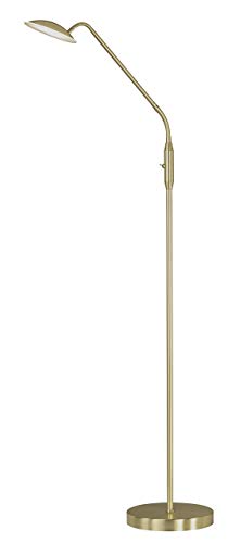 WOFI Lámpara de pie Integriert, 12 W, latón mate, 23 x 23 x 135 cm