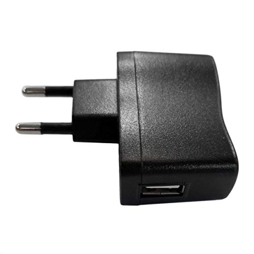 Adaptadores de CA/CC Adaptador de Pared USB de 1 Pieza Cargador de MP3 Fuente de alimentación de CA CC Enchufe UE/EE. UU. Adecuado para DV, mp3, teléfono Celular, PDA (Color: Negro)