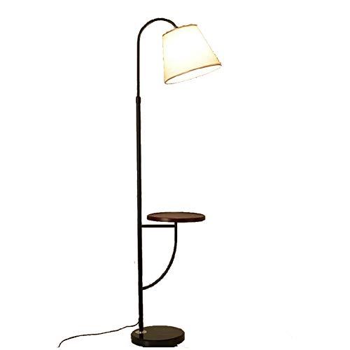 Lámpara de pie con mesa, sofá de aprendizaje nórdico minimalista sala de estar pesca bastidores de luz soporte de hierro forjado lámpara de hotel con linternas mesa de centro de ocio lámpara de m