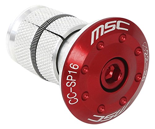 MSC Bikes CCS16R - Tapón de dirección de Ciclismo, Color Rojo anodizado