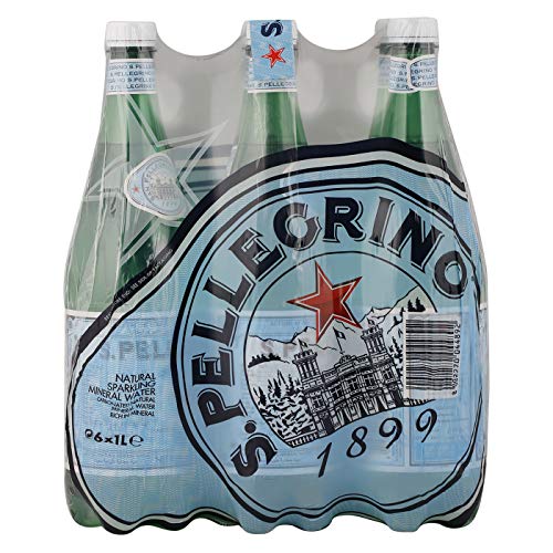 San Pelegrino - Agua mineral natural con gas, 6 botellas