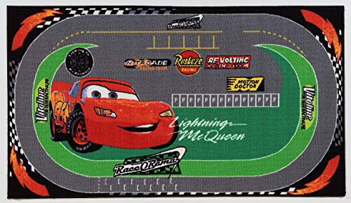 Jemini Disney Cars Racing Alfombras Tapetes Verde/Rojo 100 x 170 cm